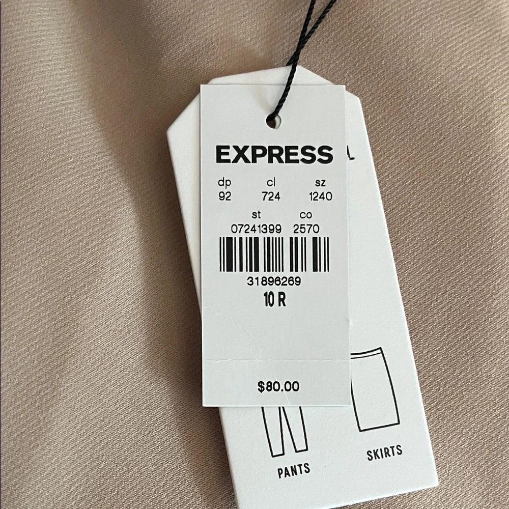 NWT! Express Supersoft Twill Pants in Beige - Picture 7 of 7